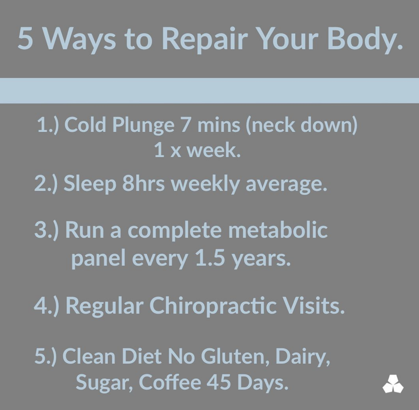 Five Ways to Repair Your Body