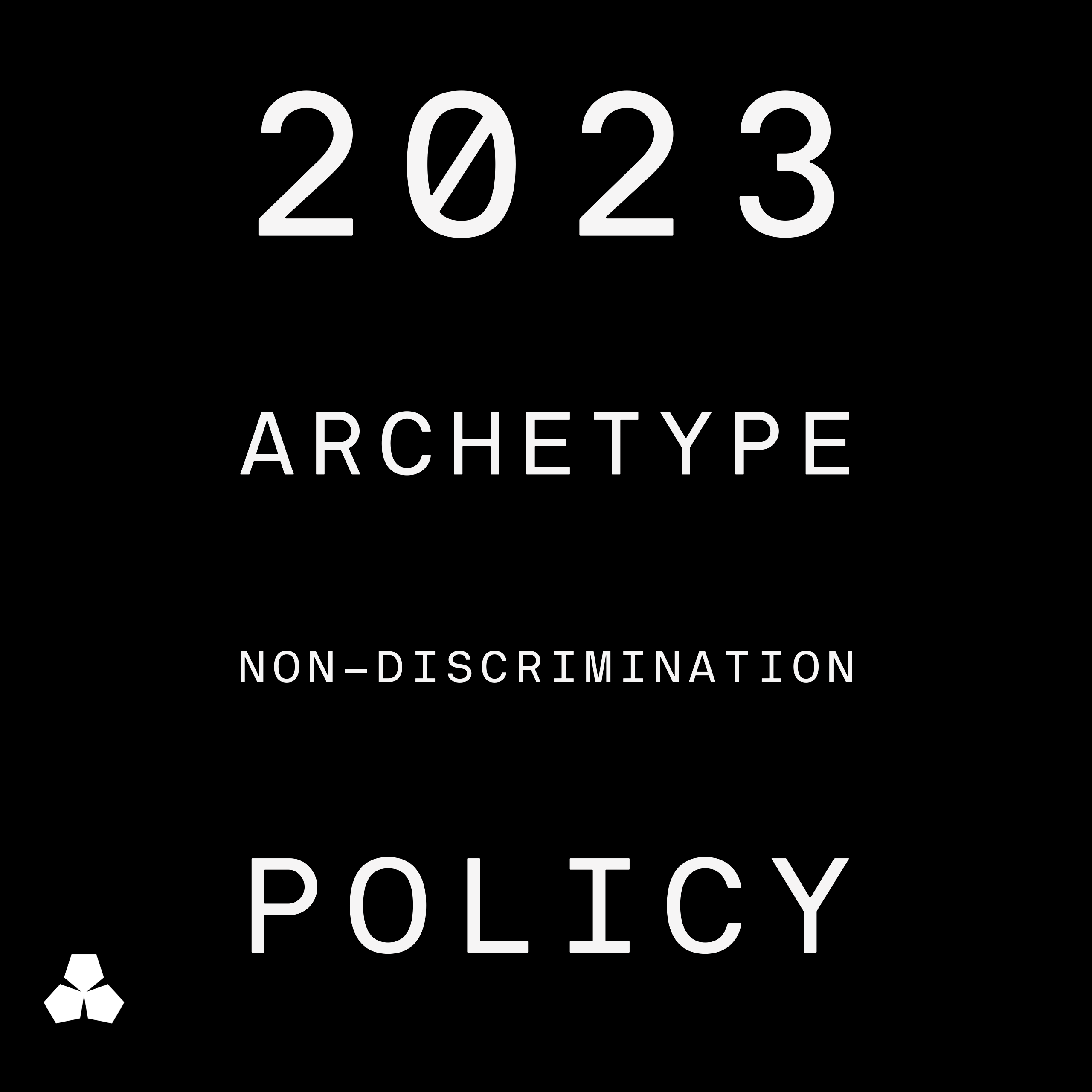 Archetype Non-Discrimination Policy 2023